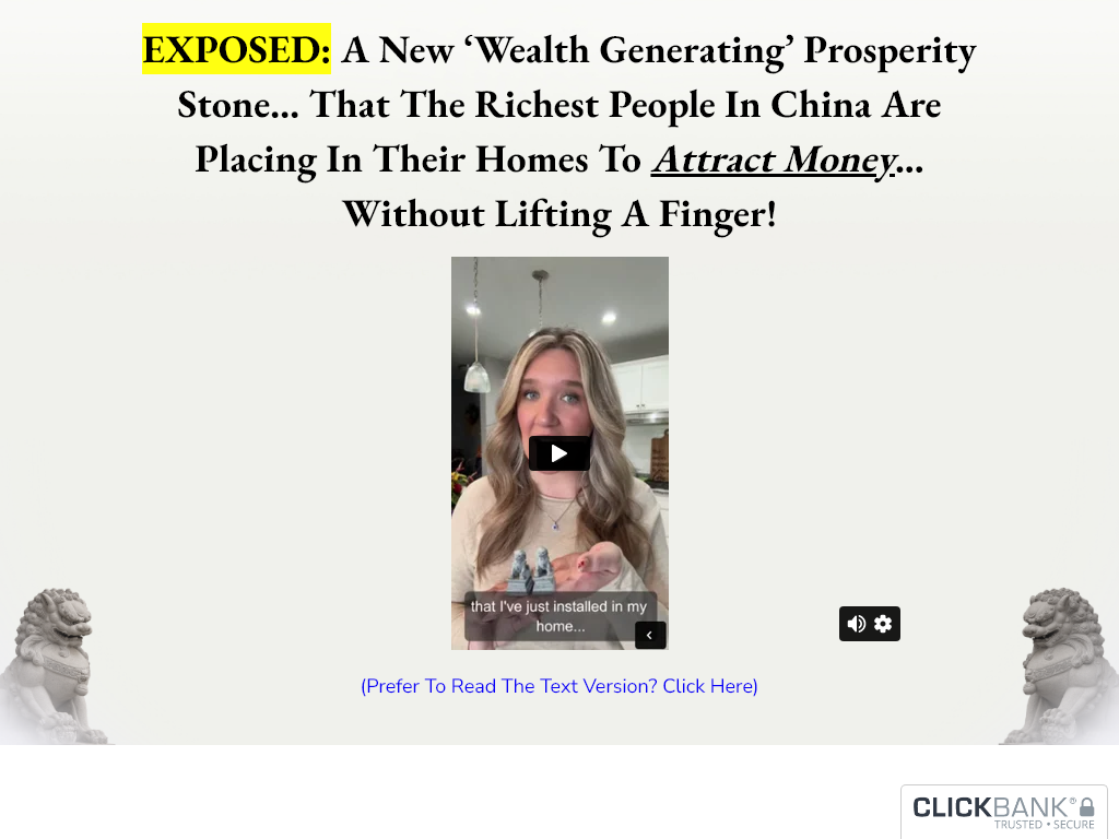 BIOWAVES PROSPERITY STONE LIONS REVIEW : MY 14 DAY RISK PAID OFF